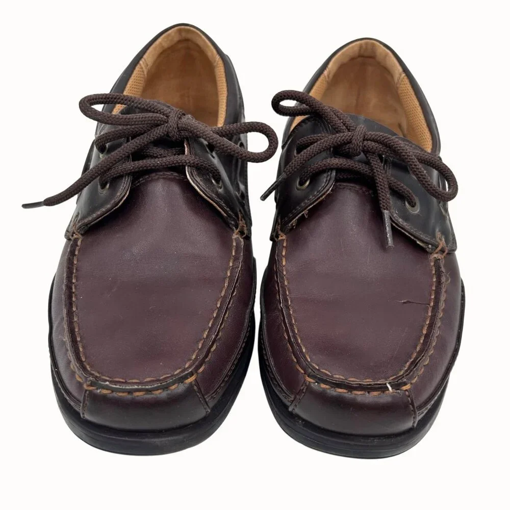 Dexter Mens Brown Leather Boat Shoes Size 7.5